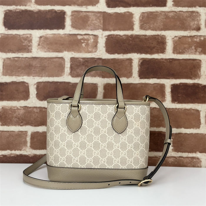 Gucci OPHIDIA MINI TOTE BAG GG Supreme canvas 811716 Beige-White High