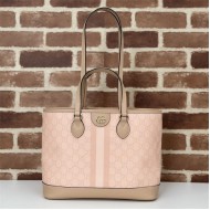 Gucci OPHIDIA SMALL TOTE BAG GG Supreme canvas 765043 Pink High