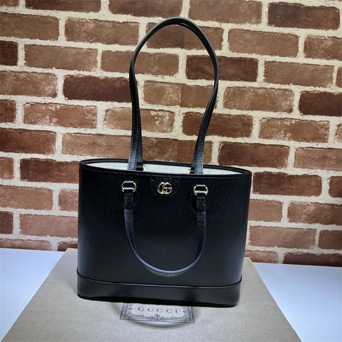 Gucci OPHIDIA SMALL TOTE BAG Leather 765043 Black High