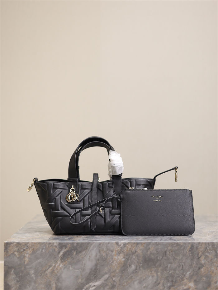 DIOR TOUJOURS BAG SMALL Graphic Cannage Calfskin Black High