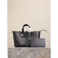 DIOR TOUJOURS BAG LARGE Graphic Cannage Calfskin Black High