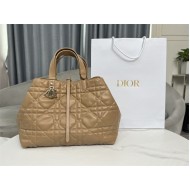 DIOR TOUJOURS BAG LARGE Macrocannage Calfskin Tan High