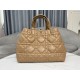 DIOR TOUJOURS BAG LARGE Macrocannage Calfskin Tan High