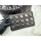 DIOR TOUJOURS BAG LARGE Macrocannage Crinkled Calfskin Black High