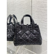 DIOR TOUJOURS BAG MEDIUM Macrocannage Crinkled Calfskin Black High