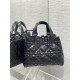 DIOR TOUJOURS BAG MEDIUM Macrocannage Crinkled Calfskin Black High