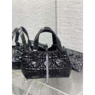 DIOR TOUJOURS BAG SMALL Macrocannage Crinkled Calfskin Black High