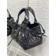 DIOR TOUJOURS BAG SMALL Macrocannage Crinkled Calfskin Black High