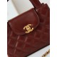 Chanel MINI SHOPPING BAG AS4416 Shiny Aged Calfskin & Gold-Tone Metal Brown High