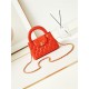 Chanel MINI SHOPPING BAG AS4416 Shiny Aged Calfskin & Gold-Tone Metal Orange High