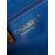 Chanel MINI SHOPPING BAG AS4416 Shiny Aged Calfskin & Gold-Tone Metal Blue-Royal High