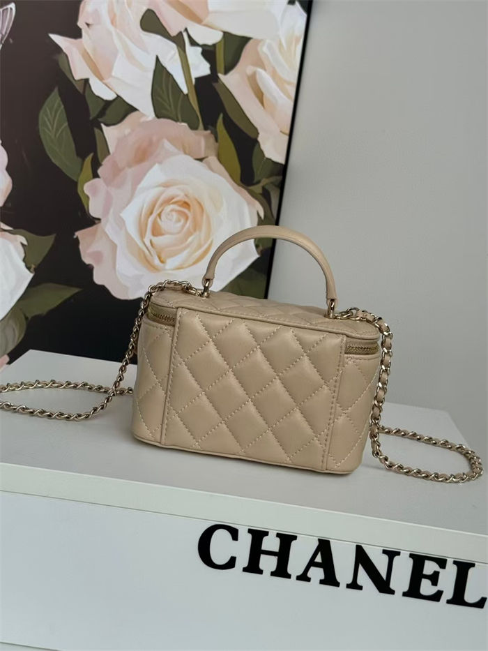 Chanel VANITY WITH CHAIN AP2199 Lambskin Gold-Tone Metal High