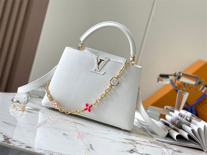 Louis Vuitton Capucines BB Bag Taurillon Leather M20844 White High