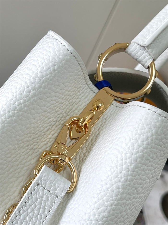 Louis Vuitton Capucines MM Bag Taurillon Leather M20708 White High