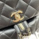 Chanel SMALL BACKPACK AS3787 Calfskin & Gold-Tone Metal Black A