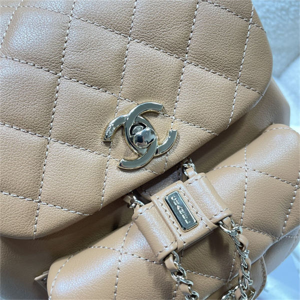 Chanel Duma Backpack 2908 Calfskin Gold-Tone Metal Caramel A