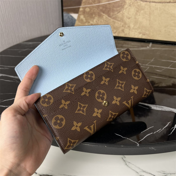 Louis Vuitton SARAH WALLET Monogram coated canvas M83580 Blue High