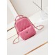 Chanel Mini Backpack Grained Calfskin Gold-Tone Metal AP3753 Pink High