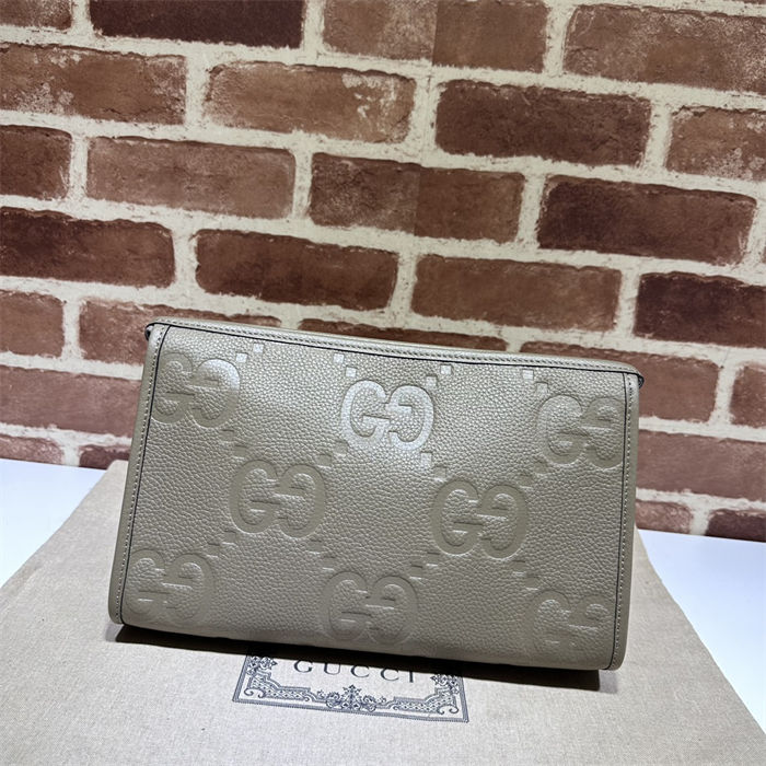 Gucci JUMBO GG POUCH 739490 Grey High