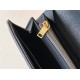 CASSANDRE MATELASSÉ LARGE FLAP WALLET IN GRAIN DE POUDRE LEATHER Grey High