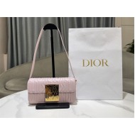 MISS DIOR FLAP BAG Quilted Miss Dior Allover Calfskin Pink High