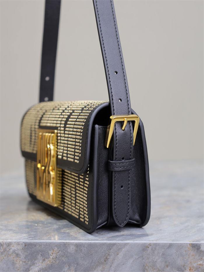 MISS DIOR FLAP BAG Miss Dior Allover Calfskin with Gold-Finish Studs High