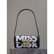 MISS DIOR FLAP BAG Miss Dior Graffiti Printed Calfskin Black High