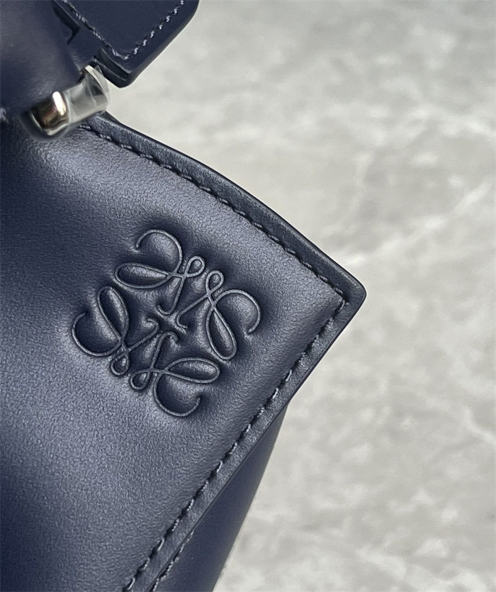 Small Puzzle bag in satin calfskin with jacquard strap Abyss Blue High