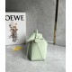 Small Puzzle bag in satin calfskin with jacquard strap Green High