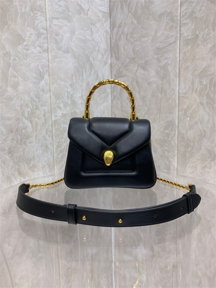 SERPENTI REVERSE SMALL TOP HANDLE Black High