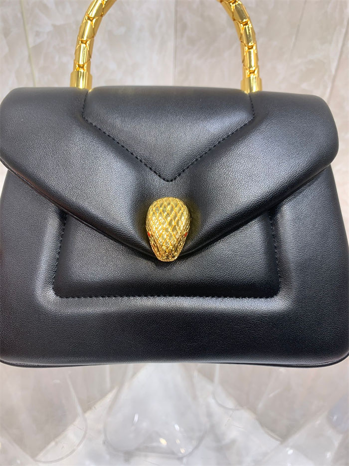 SERPENTI REVERSE SMALL TOP HANDLE Black High