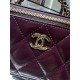 Chanel CLUTCH WITH CHAIN AP4168 Shiny Lambskin & Gold-Tone Metal Burgundy High