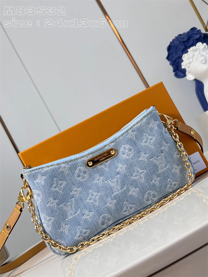 Louis Vuitton Liv Pochette Monogram denim M83532 High