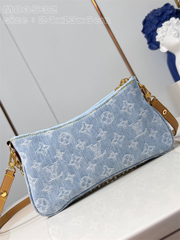 Louis Vuitton Liv Pochette Monogram denim M83532 High