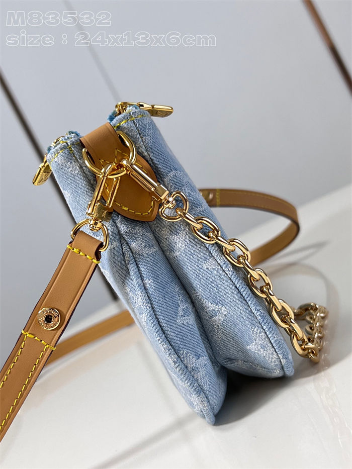 Louis Vuitton Liv Pochette Monogram denim M83532 High