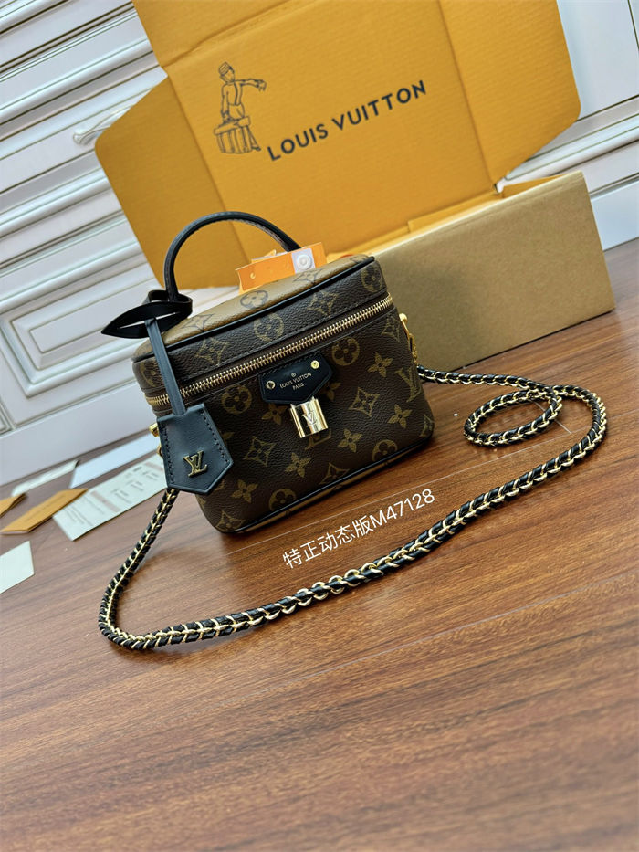 Louis Vuitton Vanity PM Bag Monogram and Reverse M47128 Top