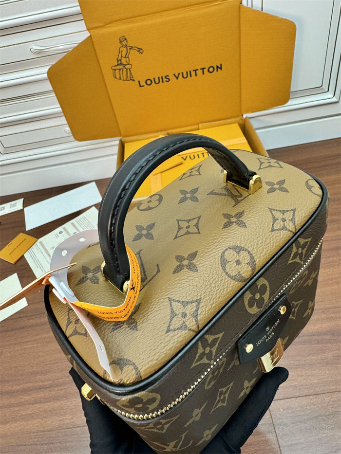 Louis Vuitton Vanity PM Bag Monogram and Reverse M47128 Top