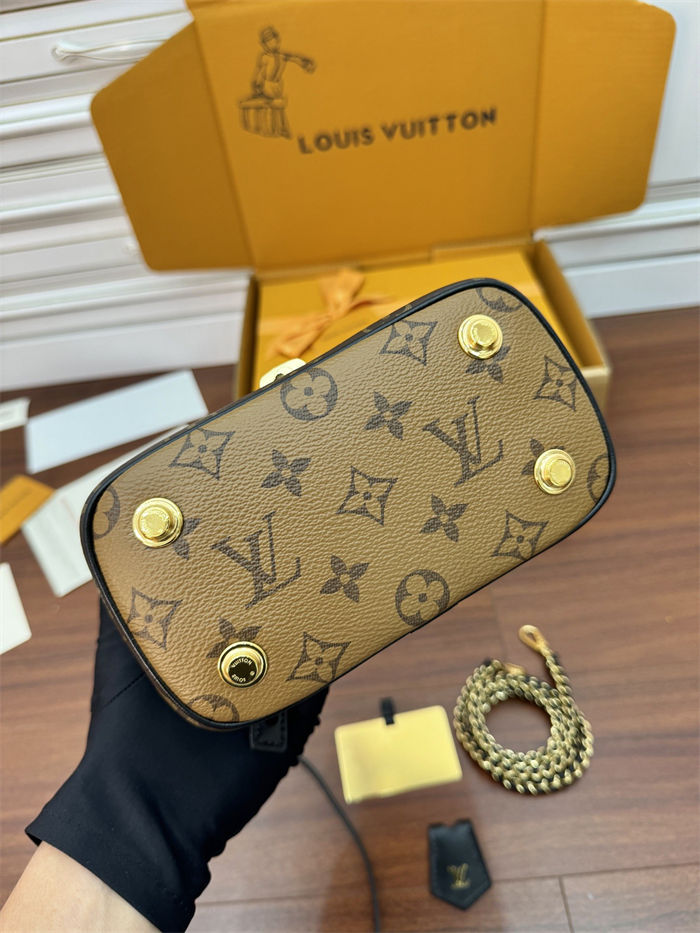 Louis Vuitton Vanity PM Bag Monogram and Reverse M47128 Top