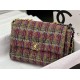 Large Chanel 19 Flap Bag Tweed Gold-Tone Green High