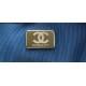 Large Chanel 19 Flap Bag Denim Gold-Tone Blue High