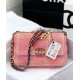 Chanel 19 Flap Bag Tweed Gold-Tone Pink-Orange High