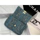 Chanel 19 Flap Bag Tweed Gold-Tone Olive High