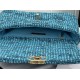 Chanel 19 Flap Bag Tweed Gold-Tone Blue High