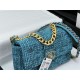 Chanel 19 Flap Bag Tweed Gold-Tone Blue High