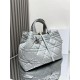 DIOR TOUJOURS BAG LARGE Macrocannage Calfskin Grey High