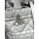 DIOR TOUJOURS BAG SMALL Macrocannage Calfskin Grey High