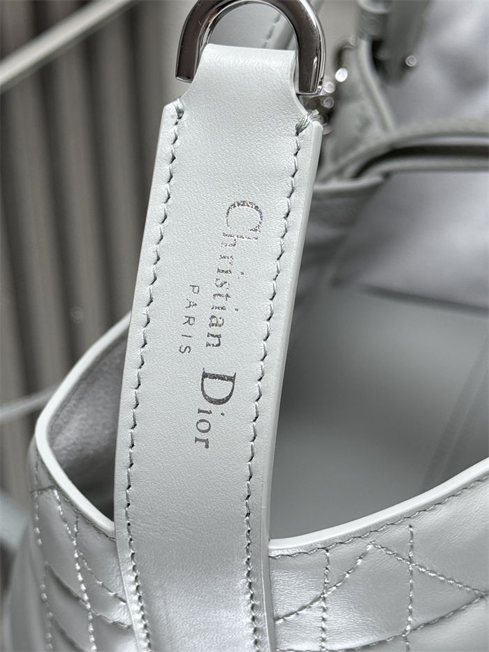 DIOR TOUJOURS BAG SMALL Macrocannage Calfskin Grey High