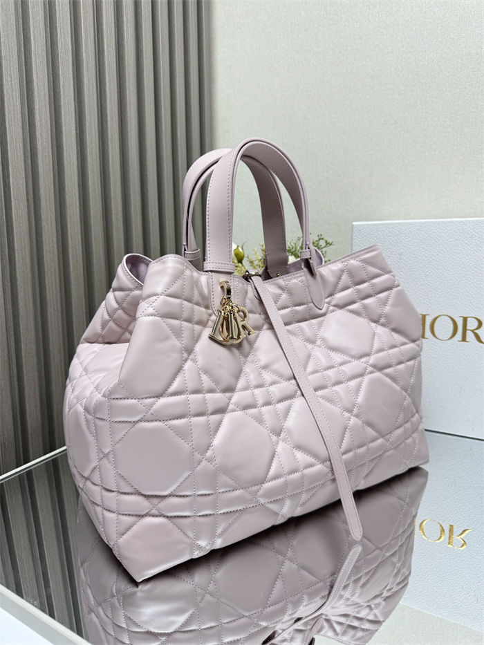 DIOR TOUJOURS BAG MEDIUM Macrocannage Calfskin Pink High