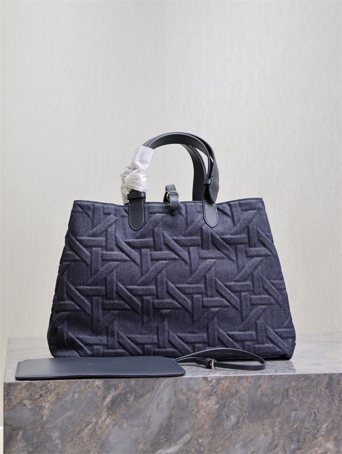 DIOR TOUJOURS BAG LARGE Graphic Cannage Denim Blue High