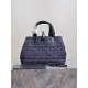 DIOR TOUJOURS BAG MEDIUM Graphic Cannage Denim Blue High